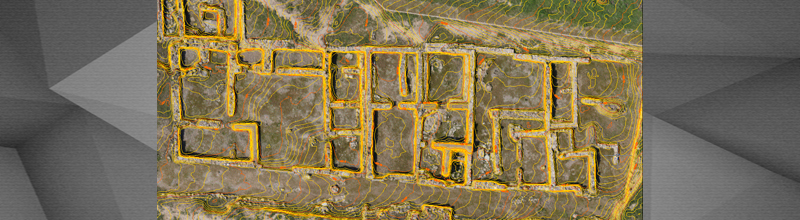 Ortofotomapa de un oppidum ibero